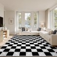 thumbnail image 1 of Washable Checke Rug x Low Pile Area Rug for Living Room Bedroom Nursery Modern Neutral Farmhouse Checkerboard Carpet Pet Kid Friendly, 1 of 9