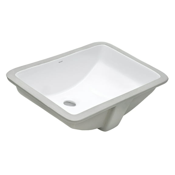 Ruvati Rvb0721 Krona 19" Rectangular Porcelain Undermount Bathroom Sink - White