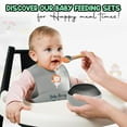 thumbnail image 7 of Aha Essentials Baby Feeding Set Suction Bowl Plate Bib Utensils, 7 of 7