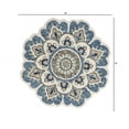thumbnail image 2 of 4â€™ Round Blue Modern Floral Area Rug, 2 of 8