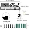 thumbnail image 2 of Soccer Medal Holder Football Medal Holder Medal Rack Display Hanging Awards Wall Mounted 3 Lines Design Hold 60+ Medals Room Decoration Gift for Soccer Football Player Black 15.7x5.9 Inch, 2 of 7