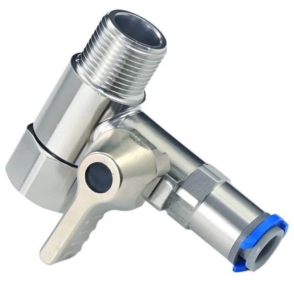 Stainless Steel 9/16" x 9/16" x 1/4" Tee Stop Valve, Water Line Splitter for RO Systems, Ice Makers & Refrigerators