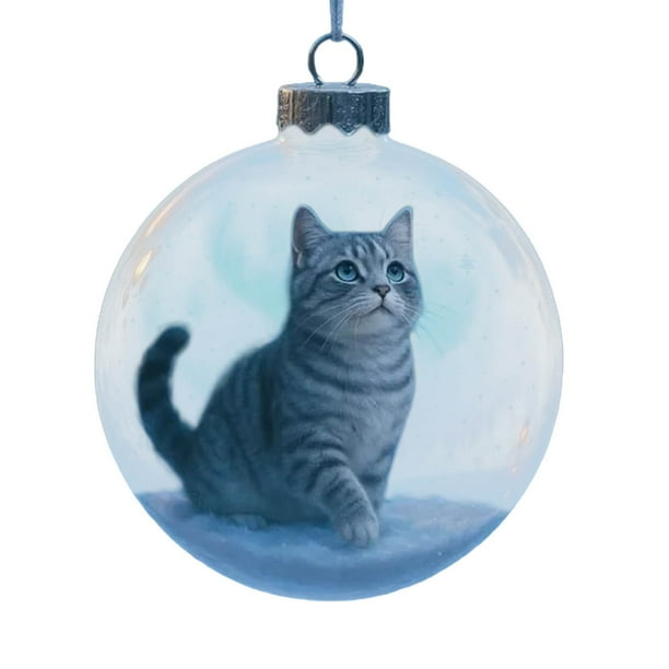 Decoraciones de Árbol de Navidad Lindos Gatos 2D Colgante Plano Ornamento, Gato Regalos de Navidad para Árbol Mesa Pared Decoración Festiva Del Hogar