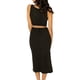 thumbnail image 5 of Sunloudy Vestido sin mangas para mujer con decoración hueca, ropa de verano de versión dividida de color sólido Sunloudy moda, 5 of 8