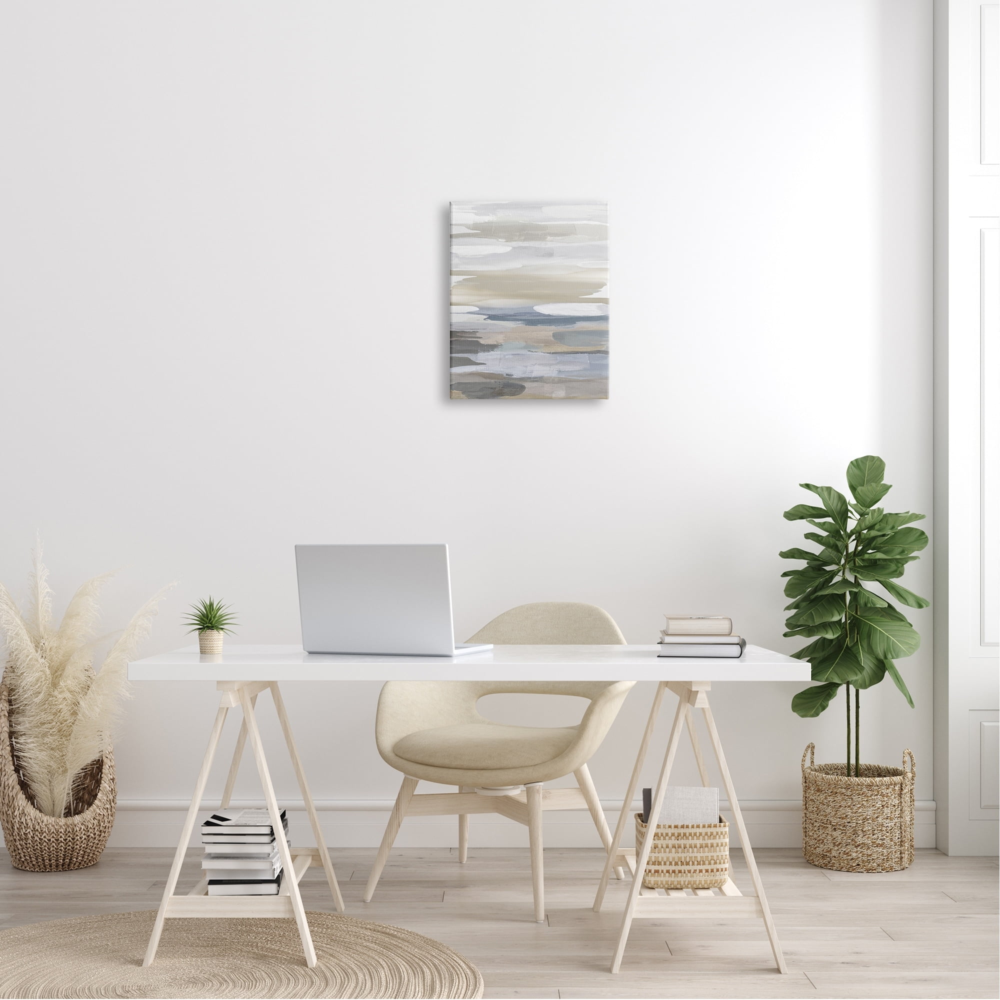 Stupell Industries Earthy Abstract Painterly Modern Neutral Tones Canvas Wall Art, 24 x 30, Design by Jackie Hanson