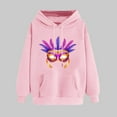 thumbnail image 2 of VBTAPA Mardi Gras Hoodies for Women Novelty Mask Graphic Printed Hooded Sweatshirt Carnival Party Hoodies Funny Holiday Pullover Sweatshirts with Kangaroo Pocket Pink L, 2 of 6
