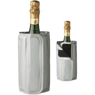 Vinglacé Wine Bottle Chiller- Portable Champagne Insulator- Stainless Steel  Wine Cooler Sleeve, Black