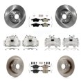 thumbnail image 1 of Transit Auto Front Rear Disc Brake Caliper Rotors and Ceramic Semi-Metallic Pads Kit (10Pc) for Car 2013 Ford Escape FWD with 1.6L KC8-102036N, 1 of 2