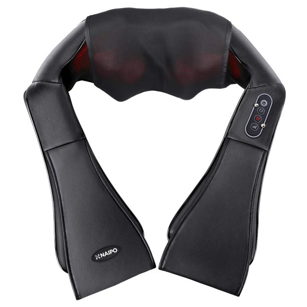 Naipo Shiatsu Back And Neck Massager Foot Massager With Heat Deep Kneading Massage For Neck 