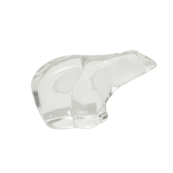 1pcs Crystal Bear of Glass Figurines Collectible，Cute Glass Animals Ornament Bear Decor Statue，Home Decor Ornaments，White