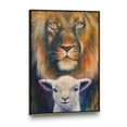 thumbnail image 4 of Lion and Lamb Canvas Wall Art – Symbolic Christian Home Decor – Strength and Peace Artwork – Inspirational Gift for Faith, Living Room, or Office, 4 of 4