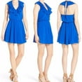 thumbnail image 1 of A By Amanda Robe Dos Nu à Volants pour Femme Bleu Cobalt Taille m, 1 of 1
