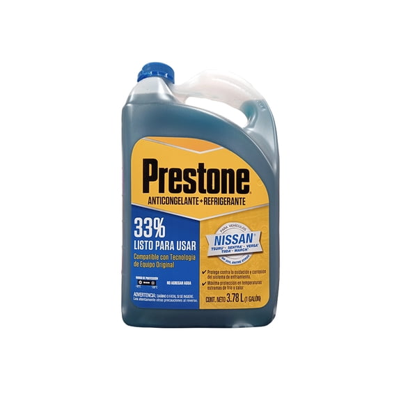 Prestone Anticongelante 33% Azul 3.78 L – Listo para Usar