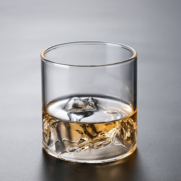 Vaso de whisky de 300 ml,vaso de vidrio resistente y de gran capacidad para hombres Ideal como regalo para el Día del Padre para amantes del whisky,bar en casa y vacaciones