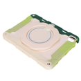 thumbnail image 3 of Funda protectora de 3 capas para tableta de 11 pulgadas con soporte giratorio de 360° y correa para el hombro para tabletas iOS - Verde, 3 of 8