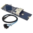 thumbnail image 4 of Yinanstore M.2 NVMe to Mini SAS 36 Pin SFF-8087 3.0 Expansion Card Controller Adapter Card Low Latency 4x 3.0 Interfaces 6Gbps with Cable, 4 of 7