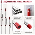thumbnail image 2 of Spin Mop Handle Mop Heads and Base Replacement Sets Compatible with O Cedar EasyWring Rinseclean 2 Tank System, 2 of 8