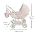 thumbnail image 4 of Teamson Kids Poussette Landau pour Poupée Bébé Princesse à Pois avec Auvent Rétractable et Rangement, Rose, 4 of 6