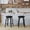 Black, variant on CQSXDA Backless Swivel Bar Stools Set of 2, Comfortable Fabric Upholstered 26 Inch Height Stools Ideal for Restaurants and Homes