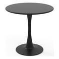 thumbnail image 1 of Pemberly Row Table à Manger Ronde de 31,5 Pouces Anneau PP Table Bistro Moderne Noir, 1 of 8