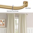 thumbnail image 2 of Barras de cortina oscuras para ventanas de 28 a 148 pulgadas, 1 pulgada de diámetro, cortina ajustable, color dorado cálido, 2 of 6