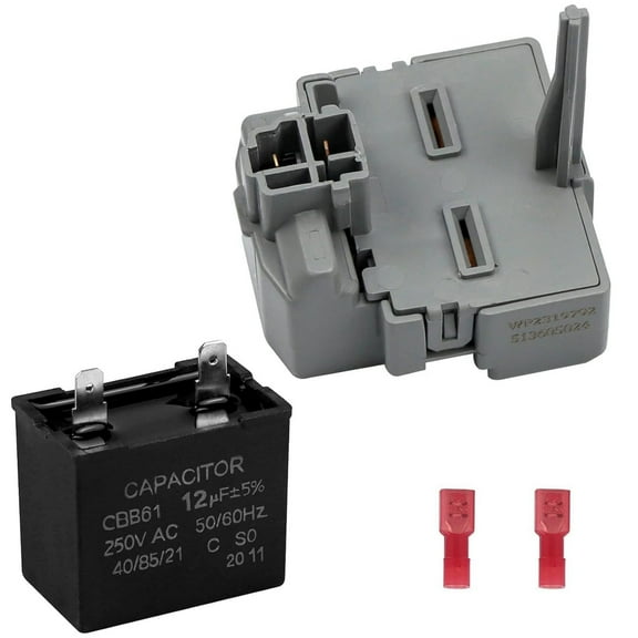 JIAHAOO Tested Refrigerator Compressor Start Relay Capacitor Combo for Whirlpool Maytag Kenmore 110V Restore Cooling Save Fridge Repair Simple