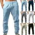 thumbnail image 3 of Pantalon Hippie Décontracté en Lin de Coton pour Hommes, 3 of 4