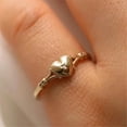 thumbnail image 4 of Modern Women’s Gold Plated Heart Ring Jewelry Accessory Sturdy Sizes 5 11, 4 of 11