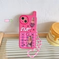 thumbnail image 1 of Fundas de teléfono con espejo de tocador para iPhone, cubierta trasera roja Kawaii, estilo Barbies, 14, 13, 12, 11 Pro Max Fivean unisex, 1 of 2