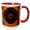 Red/White, variant on 3drose, Morocco. a Graphic Silhouetted Detail of a Moroccan Lamp., 11oz Two-tone Red Mug