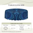 thumbnail image 6 of ZNDUO Blue Floral Stylized Geometry Pattern Round Tablecloth, Anti-fouling and Anti-wrinkle Washable Polyester Table Cloth, 60 inch, 6 of 8
