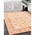 thumbnail image 2 of Ahgly Company Indoor Round Abstract Khaki Gold Oriental Area Rugs, 6' Round, 2 of 6