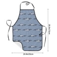 thumbnail image 4 of Zufioo Cute Whale for Lock Hem Apron with Pockets, Stain and Oil Proof Tie-down Apron for Cooking Barbecue Restaurant, Unisex-One Size, 4 of 9
