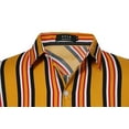 thumbnail image 4 of SSLR Hawaiian Shirt for Men Striped Shirt Casual Short Sleeve Button Down Shirts, 4 of 8