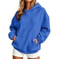 thumbnail image 2 of Otntypg Womens Oversized Hoodies Lightweight Casual Fall Hooded Pullover Sweatshirts Trendy Fall Long Sleeve Pullover Hoodie Tops with Pocket, 2 of 7