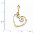 thumbnail image 2 of Beautiful 14K Polished Swirl Heart Pendant, 2 of 2