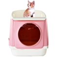 thumbnail image 1 of Lit pour Chien Litière pour Chat Meubles, Capsule Spatiale pour Chat, Pliable, Toilettes Fermées pour Chat, Table de Chevet Automatique pour Chat, Litière pour Chat à Double Porte, Rose Sortir, 1 of 8