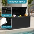 thumbnail image 5 of Uforic 80 Gallon Resin Deck Box,Outdoor Storage Box with Lockable lid for Patio Furniture, Waterproof,Black, 5 of 9