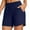 ZA Dark Blue, variant on Women's 5" Long Swim Board Shorts High Waisted QuickDry Beach Swimming Shorts for Women with Liner Pockets