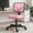 Pink, variant on QUIOCOZY Armless Small Home Office Desk Chair, Ergonomic Low Back Computer Chair, Adjustable Rolling Swivel Task Chair with Lumbar Support for Small Space