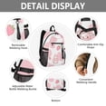 thumbnail image 4 of JIALIOU 14" Laptop Backpack Waterproof Airline Approved Stylish Casual Daypack for Travel Business College Work, Pink Cow and Strawberry, 4 of 8