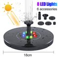thumbnail image 1 of 13/16/18cm Solar Water Fountain Pool Pond Waterfall Garden Decoration Outdoor Bird Bath Solar Powered Colorful Fountain Floating-ksize, 1 of 3