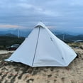 thumbnail image 3 of Tente Tipi de Camping Tente Pyramide Extérieure une Personne Tipi Tente Chaude pour Camping Randonnée, 3 of 7