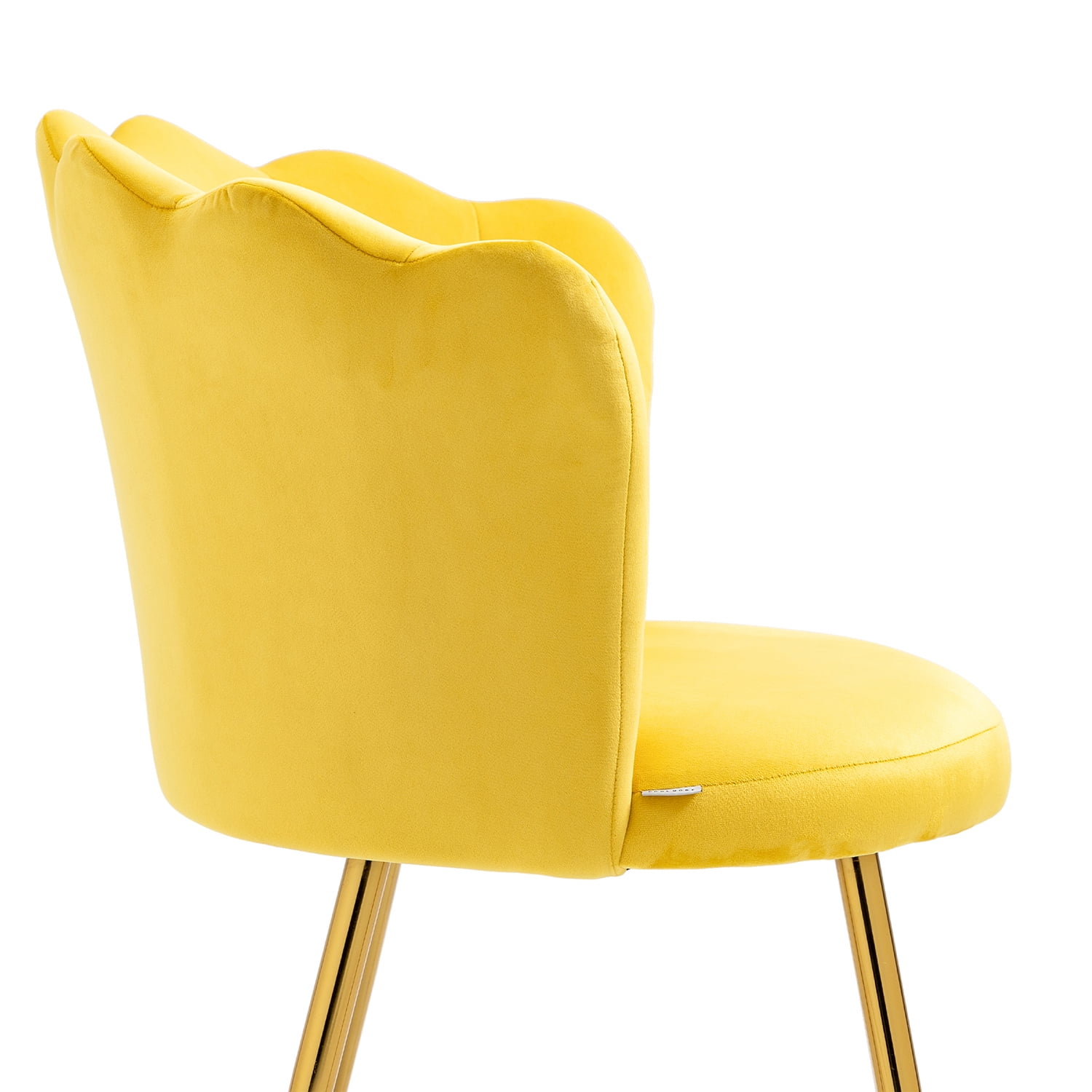 Kepooman Modern Accent Arm Chairs, Mid-Century Upholstered Side Seat with Solid Metal Legs, Yellow Kepooman Modern Accent Arm Chairs, Mid-Century Upholstered Side Seat with Solid Metal Legs, Yellow