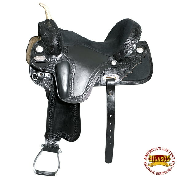 Hilason 15 In Flex Tree Western Horse Saddle American Leather Trail Barrel