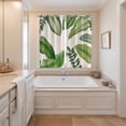 thumbnail image 3 of Curtains 84 Inches Long 2 Panels, Green Leaves Grommets Window Treatment Curtain, Tropical Summer Botanical Watercolor Elegant Rustic Thermal Curtains Drapes for Living Room/Bathroom, 3 of 9