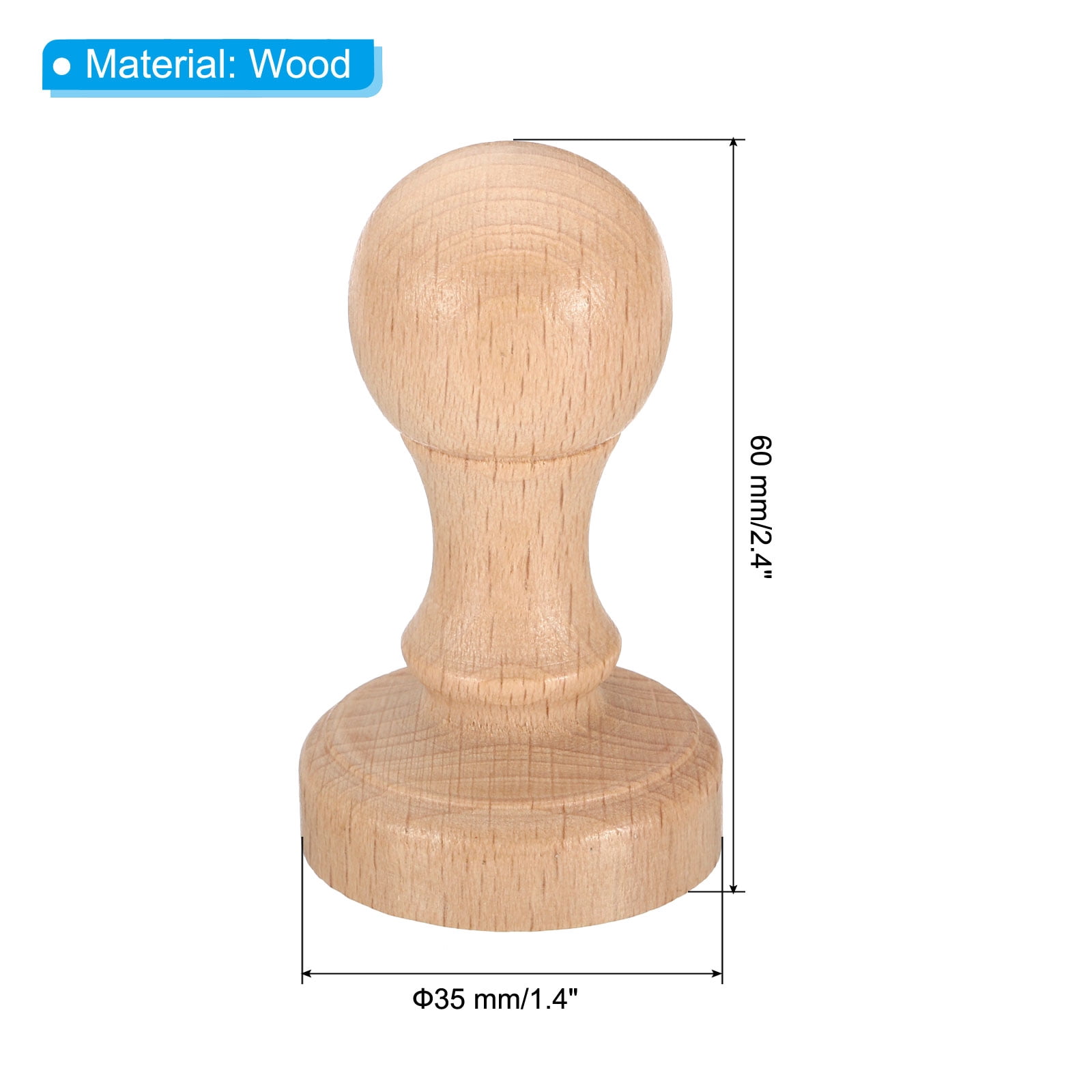 Unique Bargains Wooden Knobs Stamp Mounts for Stamp Making DIY Scrapbooking 1.38" x2.36"