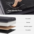 thumbnail image 3 of Ciphrias Storage Ottoman Bench Black Wood Legs 41.5 Inch For Bedroom, 3 of 8