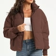 thumbnail image 3 of Women’s Winter Baggy Zip Puffer jackets Short Down Jacket Coat, 3 of 7