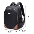 thumbnail image 3 of Bolsa Viaje MAXPAND cortapelos y suministros, mochila herramientas estilista, bolsa peluquería PU (PU marrón), 19", 3 of 3